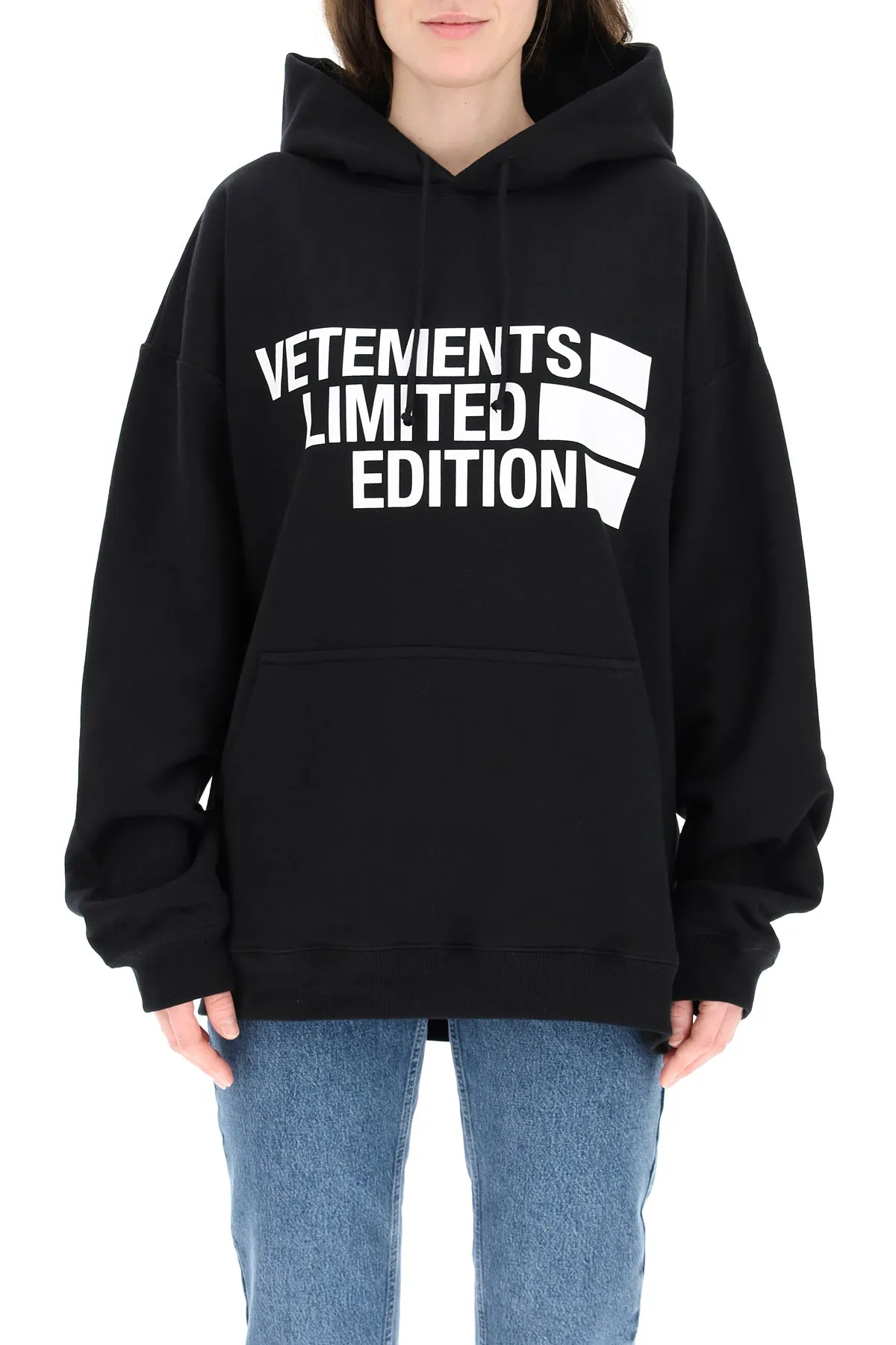 Vetements Logo Printed Oversized Hoodie