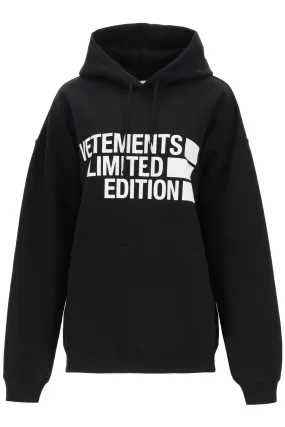 Vetements Logo Printed Oversized Hoodie