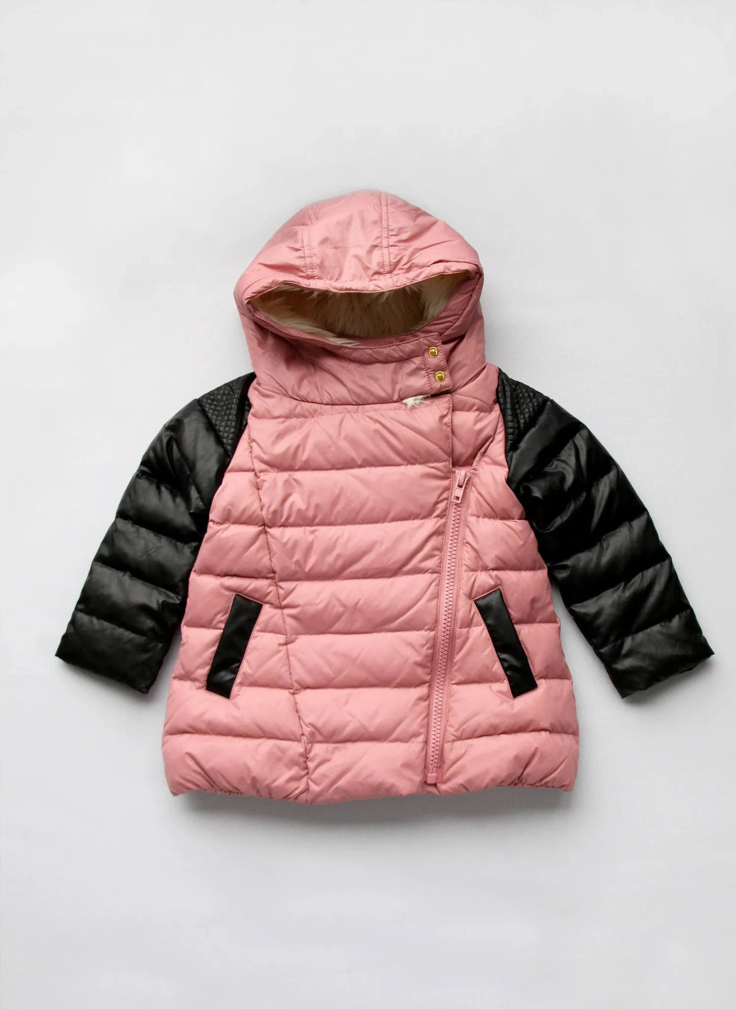 Vierra Rose Abigail Puffer Coat In Rosee