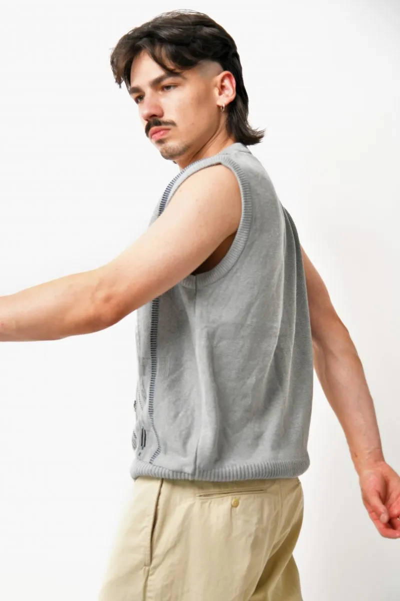 Vintage sweater vest grey