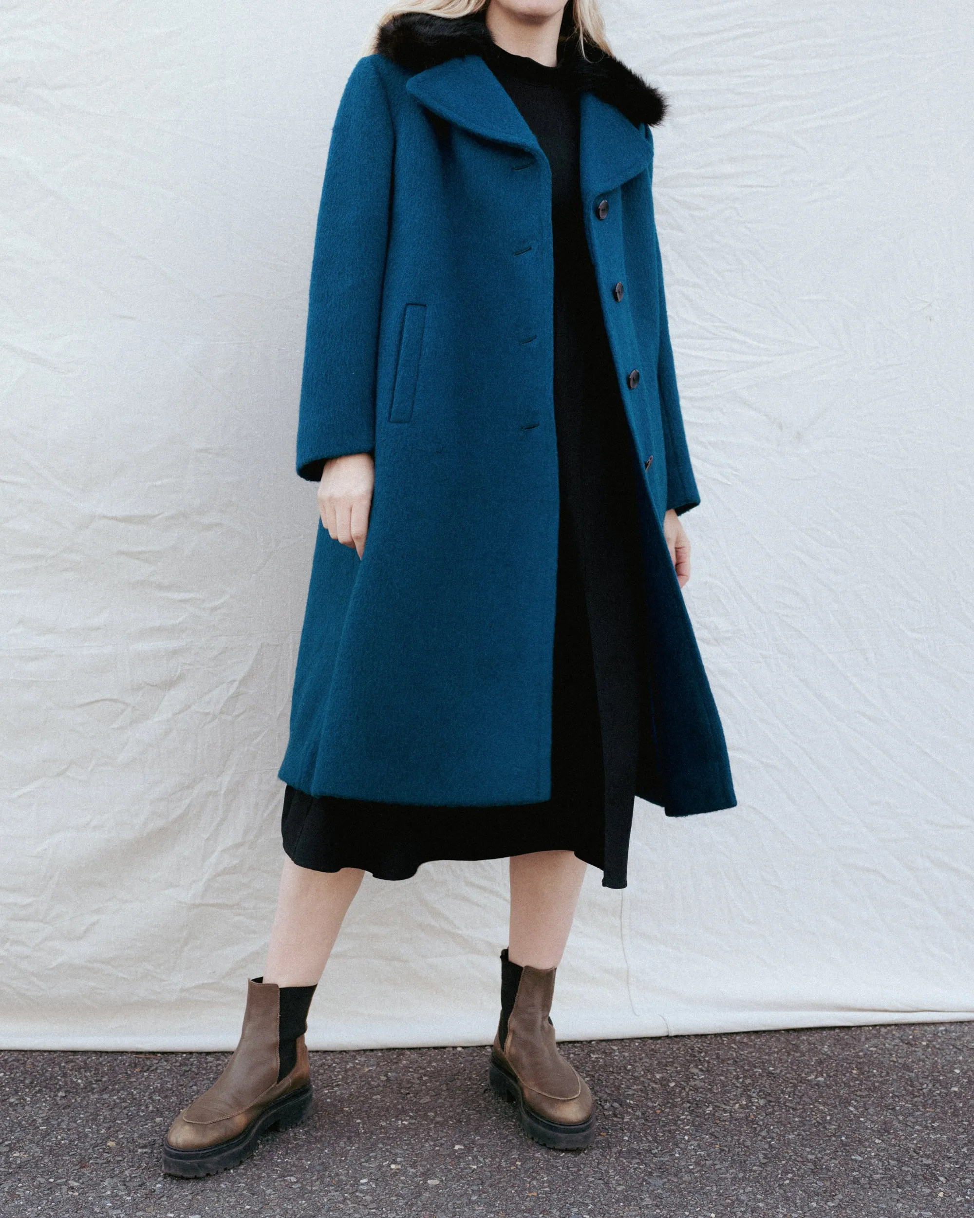 Vintage Wool + Mink BERLIN Coat #9 (S)