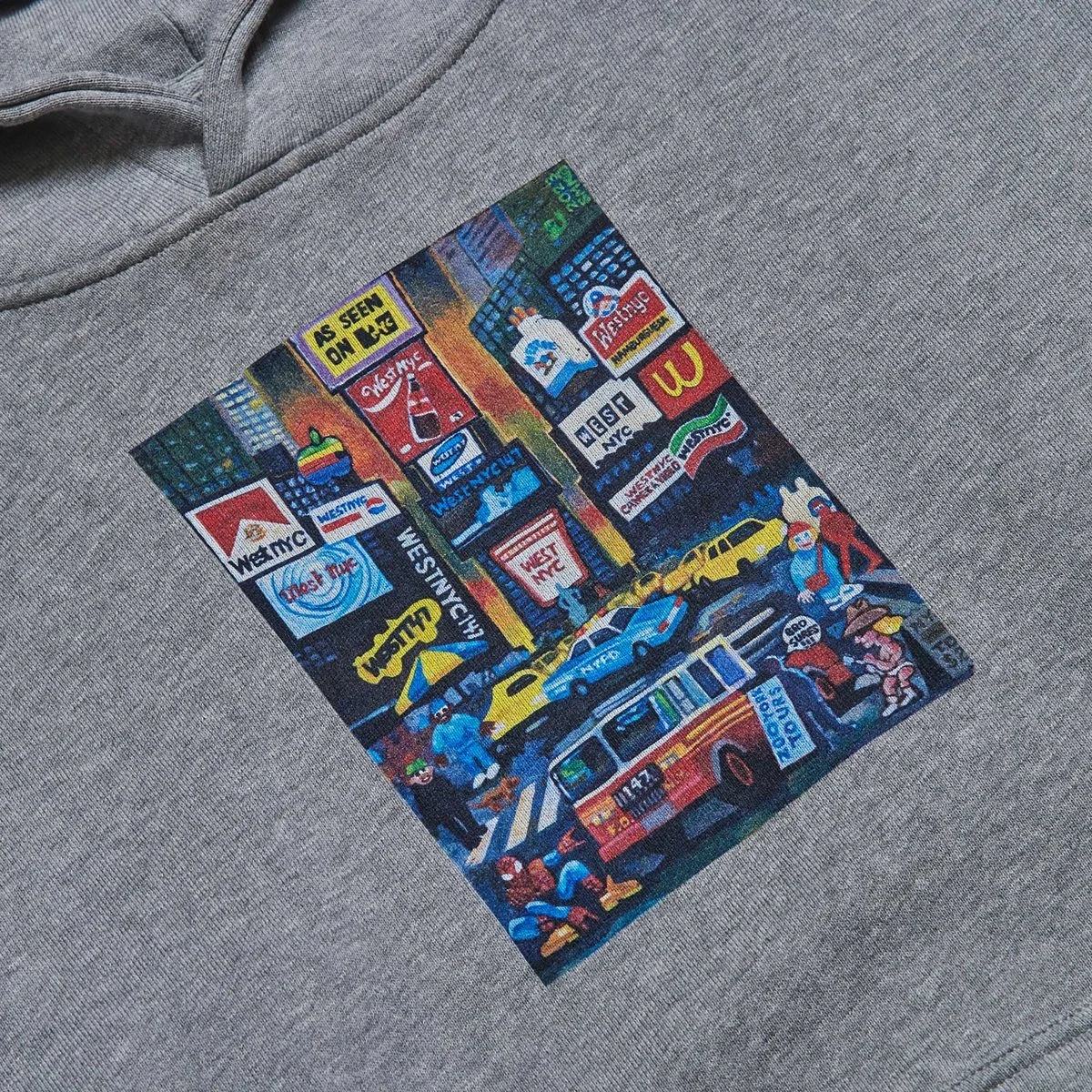 West NYC Times Square Hoodie Grey