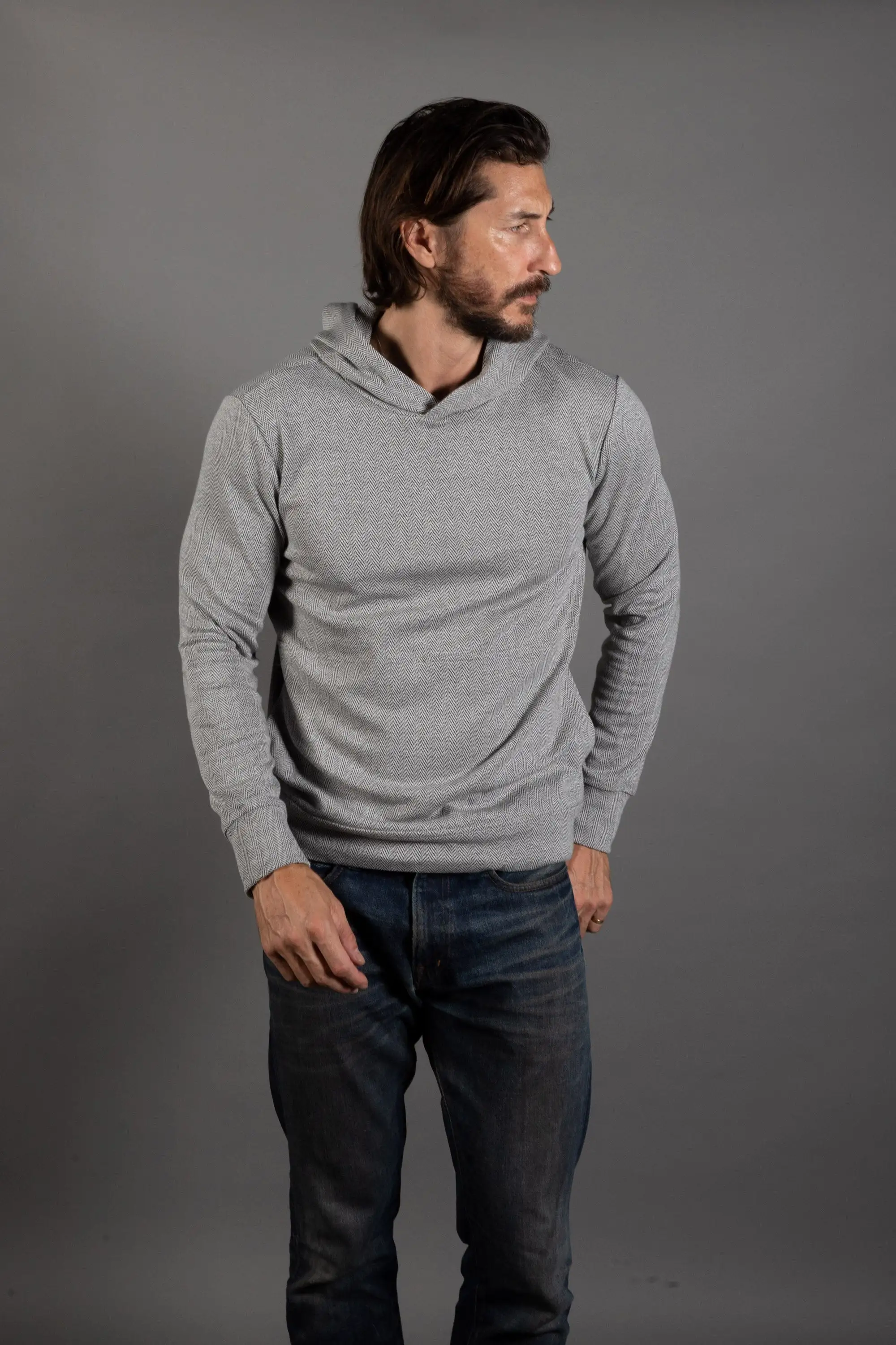 Westin Herringbone Kangaroo Hoodie