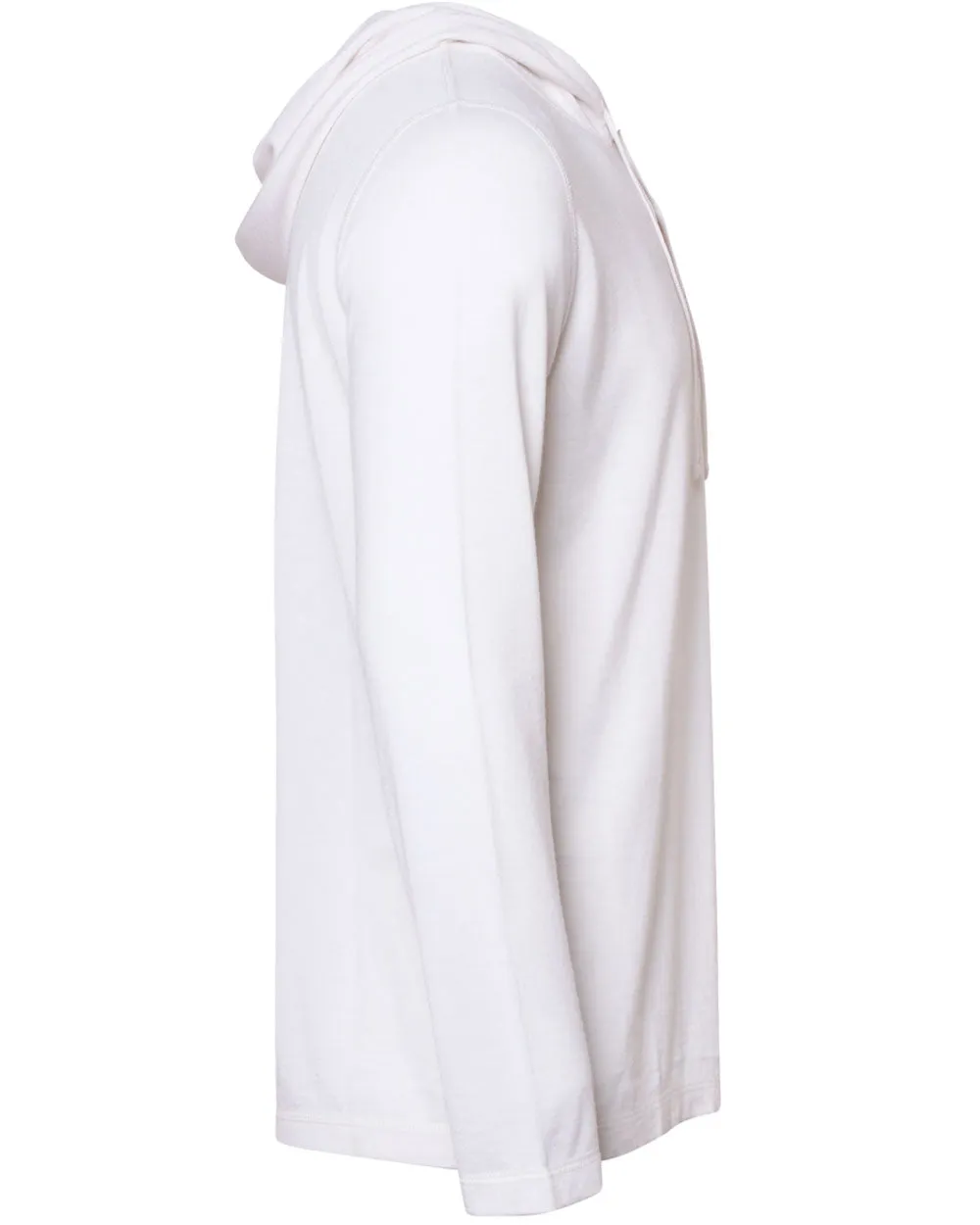 White Silk Three Button Hoodie