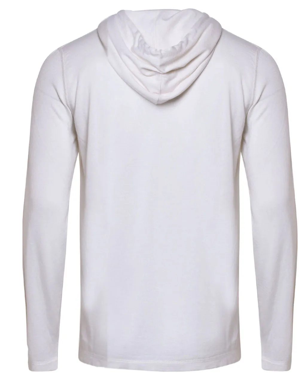 White Silk Three Button Hoodie